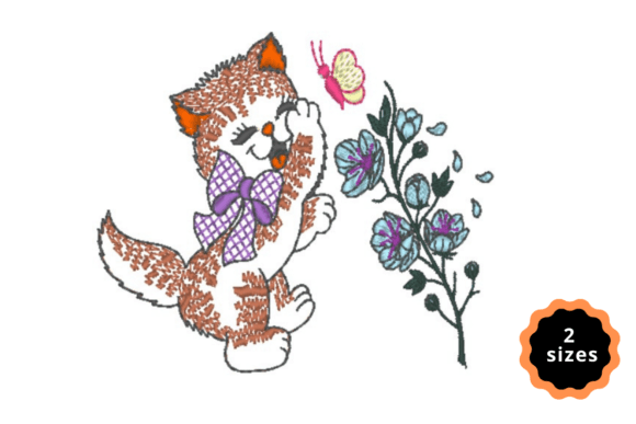 Cat Playing with a Butterfly: A Holiday Embroidery Review