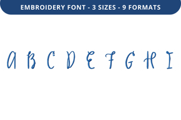 Review: Alphonsine Font Uppercase A to I Embroidery