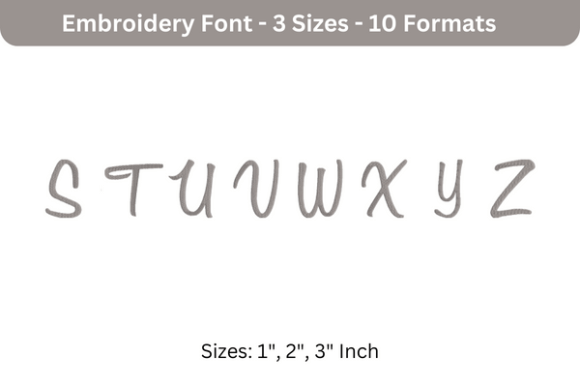 Review: Sweet Bee Font Uppercase S to Z for Embroidery